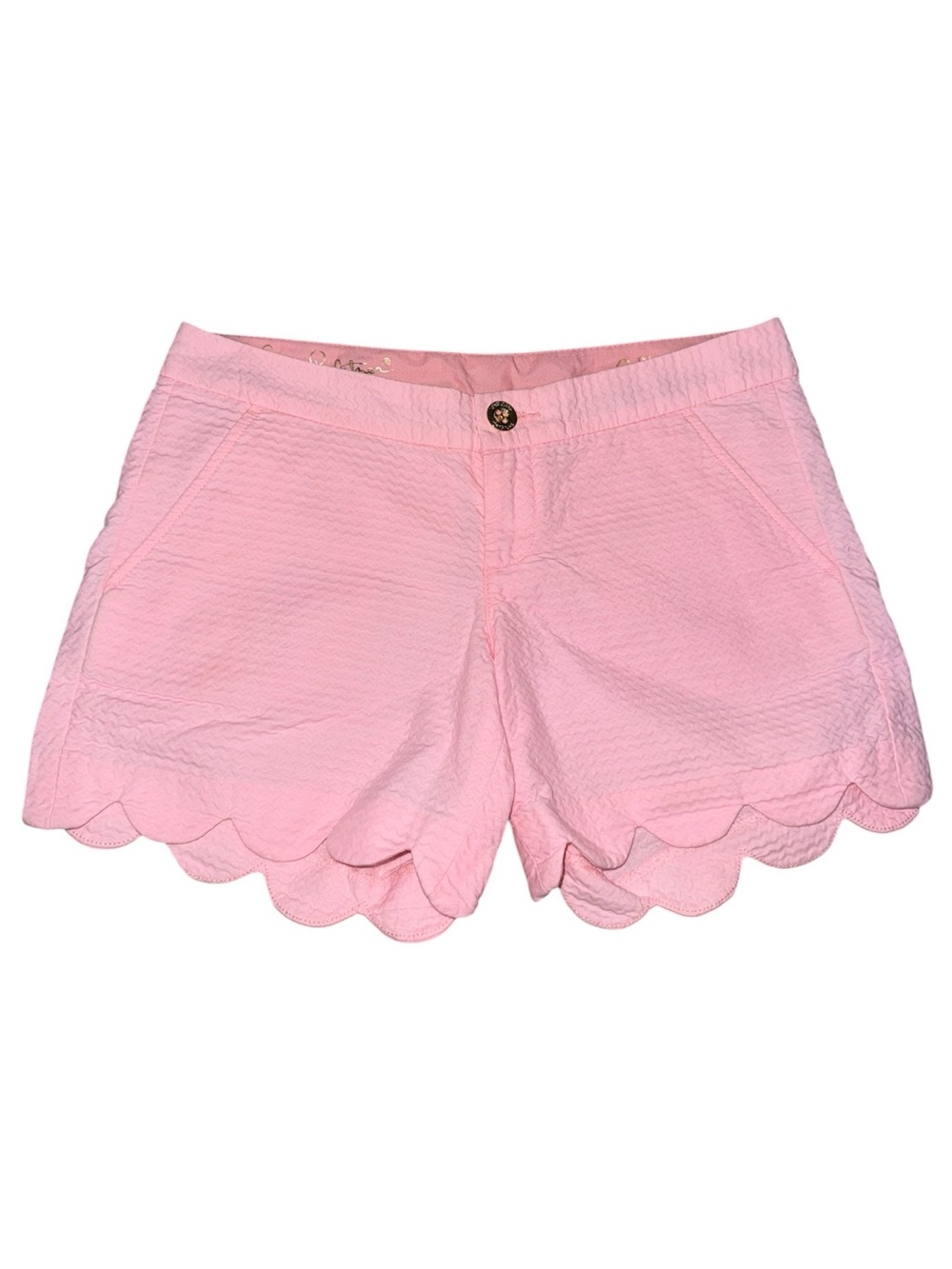 Lilly Pulitzer Light Pink Scallop Hem Bermuda Shorts